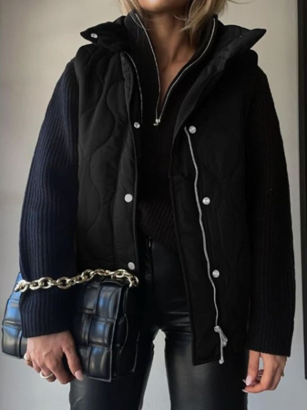 Lightweight Black Puffer Sleeveless Vest